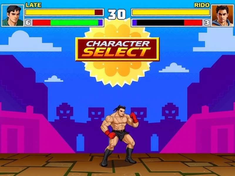 Pixel Fighters India Character Selection Screen